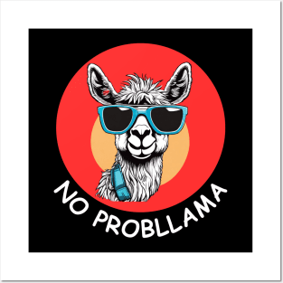 No Probllama  | Llama Pun Posters and Art